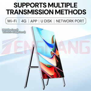 Tragbarer LED-Plakatschild-Bildschirm mit wiederauf ladbarer batterie freier Ständer für Aufzugs werbung und Wegweiser - Product Image 3