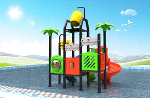 New Design Outdoor Kids <strong>Pool</strong> Water <strong>Plastic</strong> <strong>Slide</strong> Playground for Water Park Equipment - Product Image 6