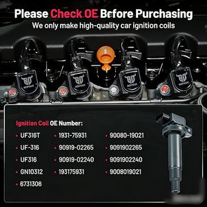 イグニッションコイル OE 90919-02240 90919-02266 90919-02250 90919-02260、4ピン トヨタ カローラ ヤリス 1NZ-FE 2NZ-FE 2000-2014用 - Product Image 5