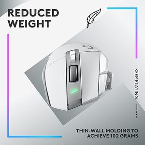 เมาส์เกมมิ่งไร้สาย <span class=keywords><strong>Logitech</strong></span> G502 X Lightspeed สวิตช์ออปติคอล ปุ่ม 11 ปุ่ม แบตเตอรี่ใช้งานได้ 140 ชั่วโมง รองรับการชาร์จไร้สาย <span class=keywords><strong>PowerPlay</strong></span> - Product Image 4