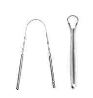 Kit de gratte-langue de qualité supérieure, 2 pièces, nettoyage buccal, gratte-langue en métal en forme de U pour adultes