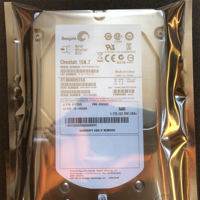 Used Server 600G SAS Internal Hard Drive ST3600057SS with SATA 3.0 15000 RPM 2 MB Cache