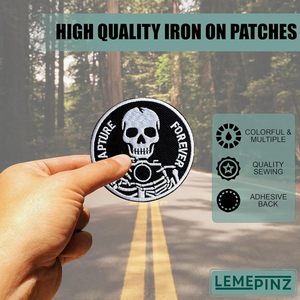 Custom <b>Skull</b> Embroidery Patch 3 Inches Iron On Sew On Travel Applique Patch <b>Bags</b> Decoration - Product Image 5