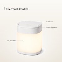 Lampe de nuit LED rechargeable, lampe de campagne, lampe d'extérieur, éclairage à 3 couleurs, lampe à batterie à intensité variable, lampe de bureau, lampe de nuit carrée