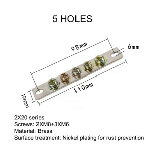Connettore del cavo di alimentazione del blocchetto terminale neutro a <span class=keywords><strong>3</strong></span> posizioni 2x15 connettore in ottone placcato Nickle - Product Image 6