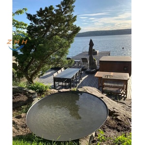 Bol d'<span class=keywords><strong>eau</strong></span> en acier Corten pour le jardin, <span class=keywords><strong>raccord</strong></span> extérieur en métal durable - Product Image 5