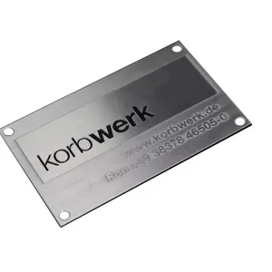 Targhetta in Metallo Personalizzata con Nome in Rilievo 3D in Ottone e Acciaio Inossidabile per Incisione Logo - Product Image 3
