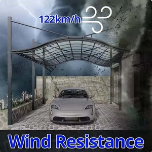 Abri de voiture en aluminium Abri en PVC Toit en polycarbonate arqué <span class=keywords><strong>Garage</strong></span> extérieur étanche pour voiture Canopées Garages Produit - Product Image 3