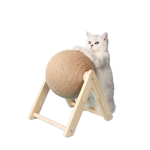 Juguete Clásico de Madera para Gatos con Bola Rascadora, Tabla de Sisal Resistente al Desgaste, Ecológico, de Cartón, Suministros para Mascotas, para Patas de Gatitos - Product Image 4