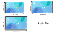 Monitor LED HD 4K con Pantalla Táctil GAOKE de 55 a 98 Pulgadas, Precio de TV LCD Tallada en China, Panel Plano Interactivo Todo en Uno