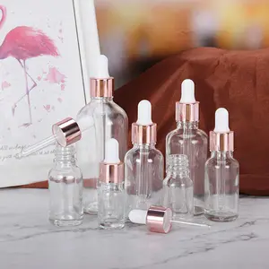 Botol Parfum Minyak Esensial Kaca Drop, Tetes Kaca Besar Ramah Lingkungan, Minyak Esensial Hijau Matte