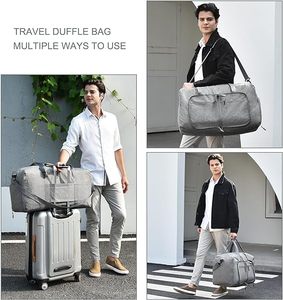Wholesale Customized Size Lightweight Waterproof Polyester Zipper Closure Foldable Sport <b>Travel</b> <b>Clothes</b> Duffel Storage <b>Bag</b> - Product Image 5