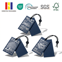 Étiquettes de vêtements personnalisées en papier avec impression argentée pour les boutiques et les petites entreprises