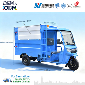 Camion à ordures à chargement arrière à 3 roues Shengyu Electric avec une capacité de 2,5 m3, transmission automatique, déchargement automatique, élimination des déchets - Product Image 2