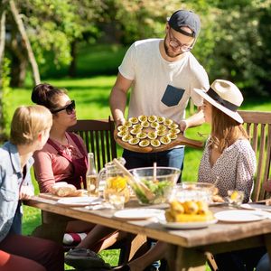 Vòng Keo Gỗ <span class=keywords><strong>deviled</strong></span> trứng Platter với 24 lỗ & xử lý cho Lễ Phục sinh Tạ Ơn & bên lưu trữ khay chủ cho trứng - Product Image 4