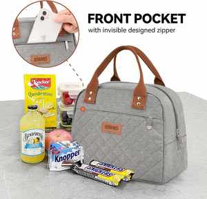 Sac isotherme pour déjeuner en polyester pour femmes, sac isotherme pour le travail, l'école, les pique-niques et les voyages - Product Image 4