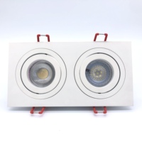Spot lumineux Led rectangulaire à Double tête, de forme rectangulaire, haute qualité, Anti-éblouissement, avec technologie Cob, nouveau modèle