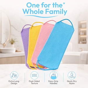 Extra Long Korean Exfoliating Back Scrubber Towel Double Handles Stretch Body Wash Cloth Dead Skin Remover <b>Shower</b> Exfoliating - Product Image 4