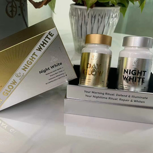 Ensemble éclaircissant pour la peau DUOZI Day Glow & Night White - 60 capsules au total, complément de soin de la peau jour et nuit pour les taches brunes et l'éclat - Product Image 2