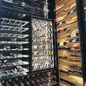 Réfrigérateur à Champagne armoire à vin en acier inoxydable, couleur or, socle à vin personnalisé