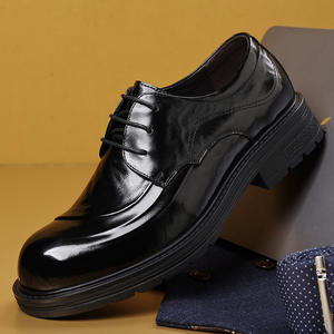 Chaussures pour hommes de style nouveau, chaussures en cuir décontractées pour affaires, avec semelles épaisses, en cuir véritable, respirantes, en cuir de vache. - Product Image 5