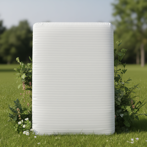 Cubrecama HuaI 105X190-200Cm Blanco a Rayas - Product Image 3
