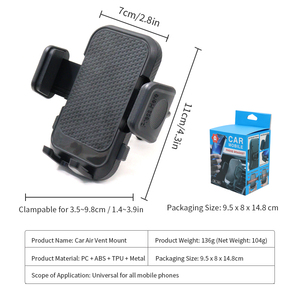 360&deg; Rotating <strong>Car</strong> Phone <strong>Holder</strong>, Stable Air Vent Mount for 4.5-6.5 Inch Phones, Hands Free <strong>Car</strong> Mobile Stand for Business Fleet - Product Image 5