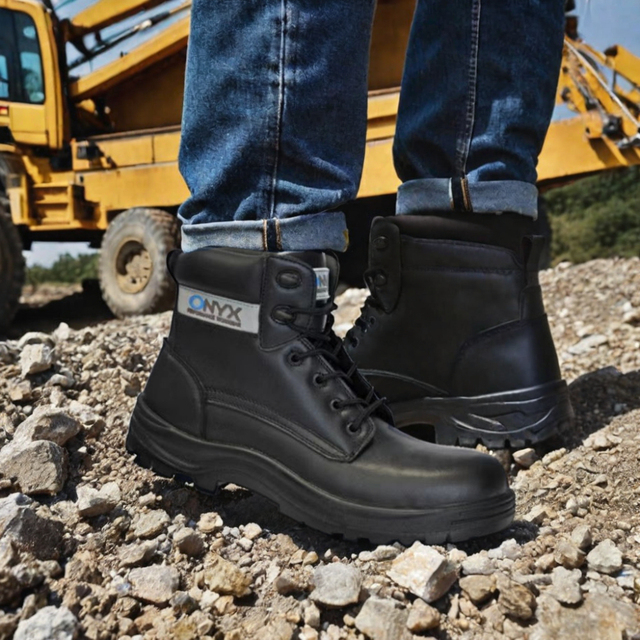 Unisex Safety Shoes Industrial Leather Waterproof Puncture Resistant, Comfortable Work Boots Men Steel Toe Safety Boots