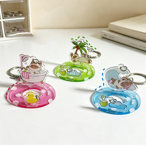 Support de téléphone portable en plastique, porte-clés de dessin animé portable, pendentif de sac multifonctionnel, porte-clés créatif en gros - Product Image 1