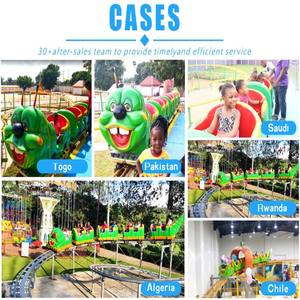 Parc d'attractions familial manèges passionnants Mini petits enfants montent sur les montagnes russes de ver pour enfants d'arrière-cour pour les enfants - Product Image 5