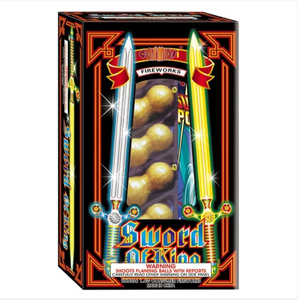 Feux d'artifice Sanying Cosmos Sword of King avec obus à étincelles et gâteau d'artifice assorti pour les célébrations de Noël et du Nouvel An - Product Image 1