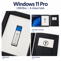 Logiciel Windows 11 Pro Professional avec clé de licence sur clé USB pour PC portable, version anglaise mondiale, activation en ligne