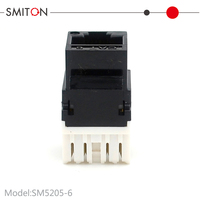 Prise modulaire non blindée CAT6 RJ45 UTP, prise Keystone à 180 degrés, rallonge de câble Ethernet