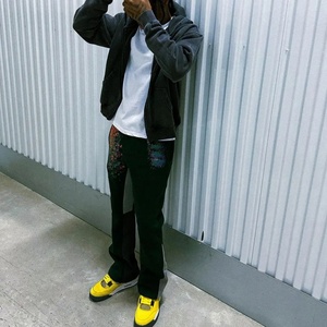 Pantalones Deportivos de Algodón de Alta Calidad con Estampado de Salpicaduras de Pintura Personalizados, Cintura Media, Corte Holgado, Estilo Casual Elegante, Ropa Urbana - Product Image 6