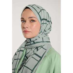 Pure Tone <b>Square</b> <b>Scarf</b> Light Green Dark Green Digital Printed Polyester Multifunctional Headwear - Product Image 2