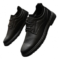 Chaussures en PU décontractées pour hommes, tendance, transfrontalières, grande taille 45, style business, basses, à lacets, semelle extérieure en caoutchouc, semelle souple, pour la conduite