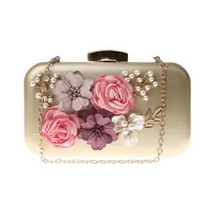 RB91 2024 new arrival flower evening bags high-grade diamonds evening dress clutch bag ladies beads embroidered bags