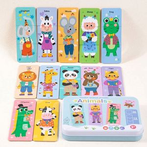 Tin <b>Box</b> 3 Pieces <b>Puzzles</b> Cute Design Baby Safe Colorful Wooden Toy Animals Vehicle Jigsaw <b>Puzzle</b> for Kids - Product Image 4