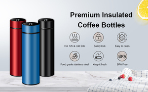 Inteligente Termos Digital 500ml Stainless Steel LED Smart Temperature Display Thermal Flask <b>Cup</b> Water Bottle With <b>Tea</b> Strainer - Product Image 4