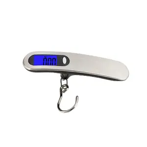 Grosir kustom Logo Light Hold indikasi portabel 50kg berat baja nirkarat genggam Digital perjalanan skala pengiriman OEM