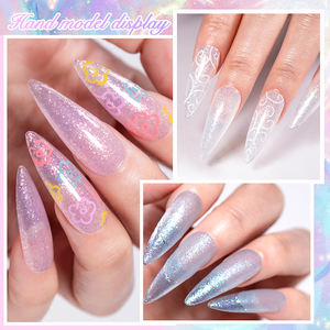 MEET ACROSS 7ml Semi-Transparent <span class=keywords><strong>Macaron</strong></span> Couleur Soak Off Nail Art Gel Vernis <span class=keywords><strong>pour</strong></span> Manucure Paillettes Paillettes Gel Vernis À <span class=keywords><strong>Ongles</strong></span> - Product Image 4