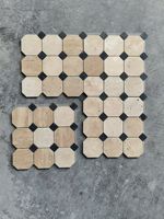 Mosaïque beige, mosaïque de travertin à la gomme arabique, mosaïque de pierre naturelle