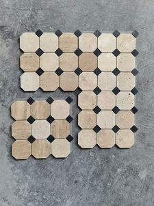 Beige <b>Mosaic</b> Tiles, Gum Arabic Travertine <b>Mosaic</b> Tiles Natural Stone <b>Mosaic</b> - Product Image 3