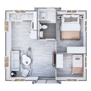 Maison préfabriquée extensible en conteneur de 40 pieds et 20 pieds à vendre Maison préfabriquée en acier léger Villa préfabriquée de 5 chambres à coucher - Product Image 6