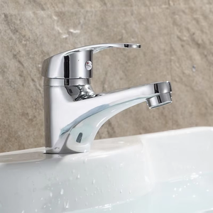 Robinet mélangeur de cuisine moderne à col de cygne en <span class=keywords><strong>laiton</strong></span>, monotrou, à poser sur comptoir, avec cartouche céramique, pour salle de bain - Product Image 3