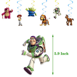 Garçon dessin animé jouet histoire Latex ballon Kit joyeux <span class=keywords><strong>anniversaire</strong></span> bannière fête <span class=keywords><strong>d</strong></span>écoration gâteau Topper enfants garçon héros jouet Globos K0176 - Product Image 6