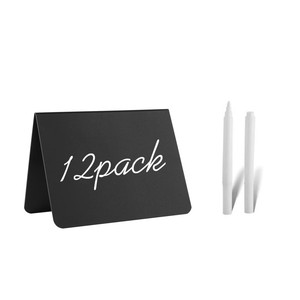 Paquete de 12 <span class=keywords><strong>Mini</strong></span> pizarra de mesa de plástico de 4 "x 3", letrero de pizarra pequeña para exhibición de alimentos, <span class=keywords><strong>Mini</strong></span> pizarra para mesa - Product Image 1