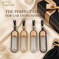 Diffuseur de parfum de luxe pour voiture, flacon rechargeable en verre, pendentif parfumé avec couvercle en bois naturel, parfum longue durée, éliminateur d'odeurs