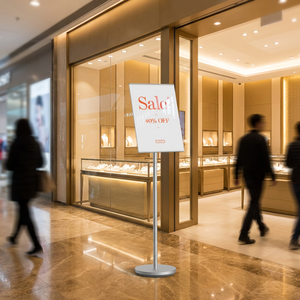 Support de sol robuste A1 A2 réglable pour affiches, affichage <span class=keywords><strong>paysage</strong></span> et portrait, idéal pour les centres commerciaux - Product Image 1