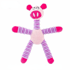 Jouet pour chien en peluche résistant aux morsures, motif animal de dessin animé, avec couineur, interactif, pour animaux de compagnie, vente en gros - Product Image 3